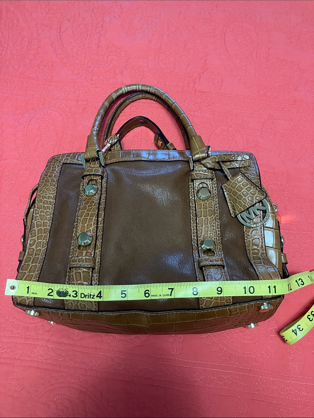 Michael Kors Collins Studded Satchel View 4